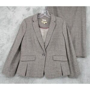 Talbots Skirt Suit Womens 6 Petite Blazer Italy Wool Office Career Corporate